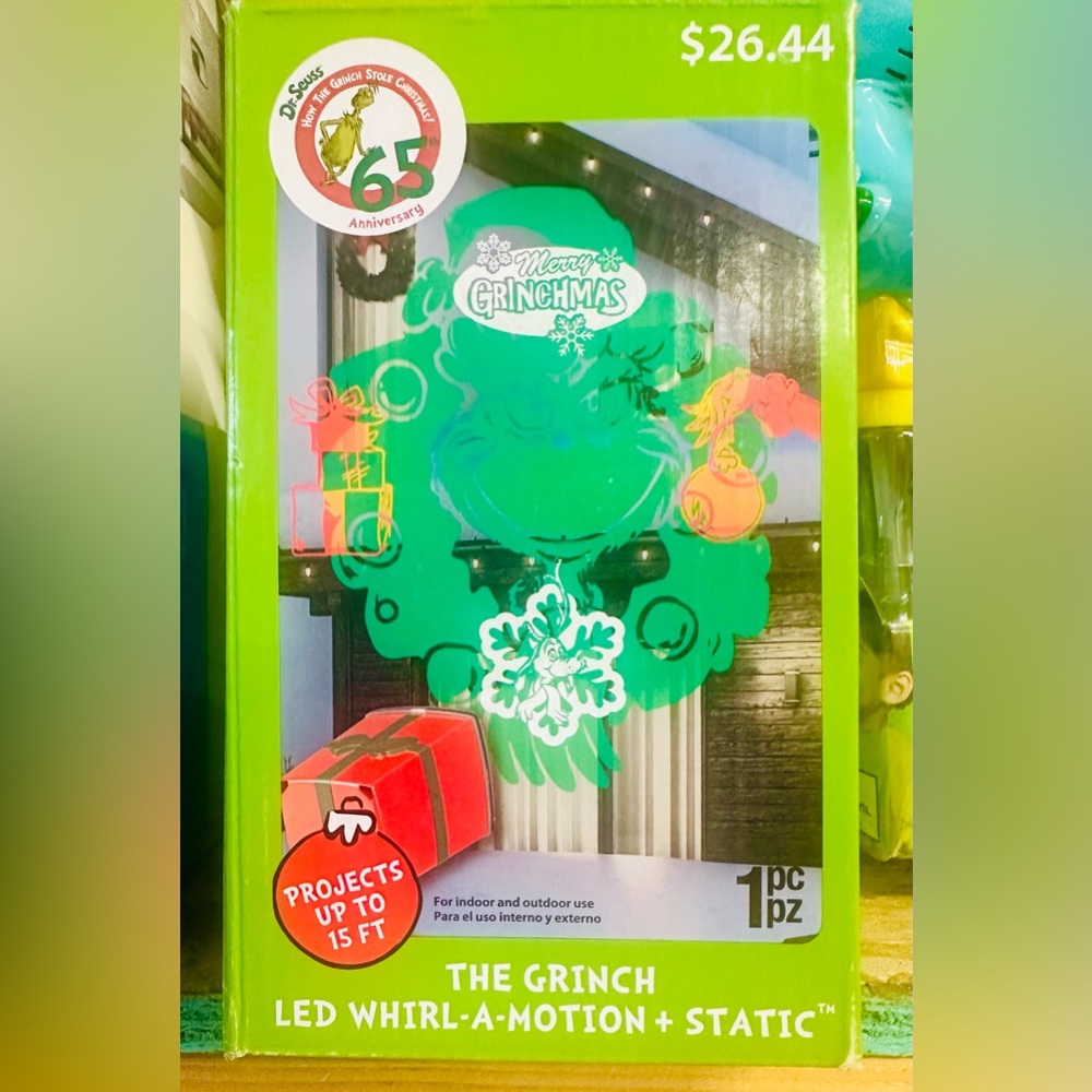 GRINCH LED WHIRL-A-MOTION + STATIC